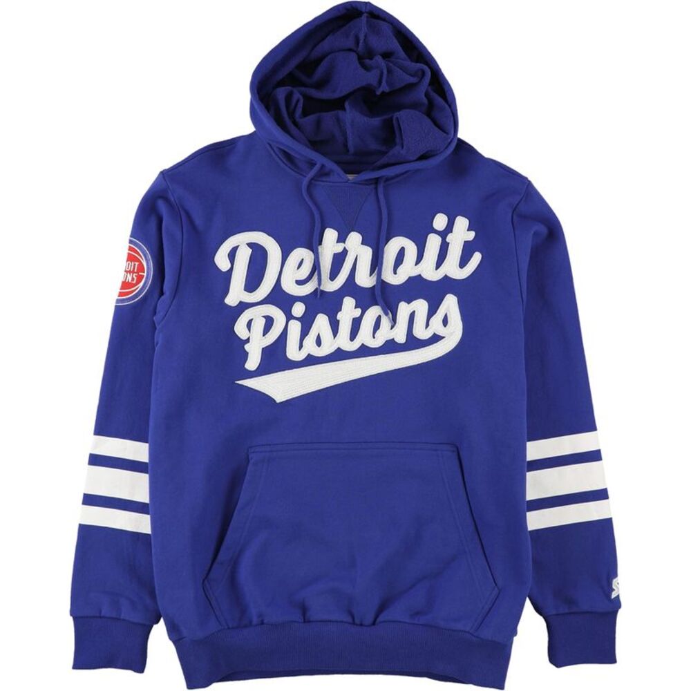 STARTER Mens Detroit Pistons Hoodie Sweatshirt, Blue, M, DM